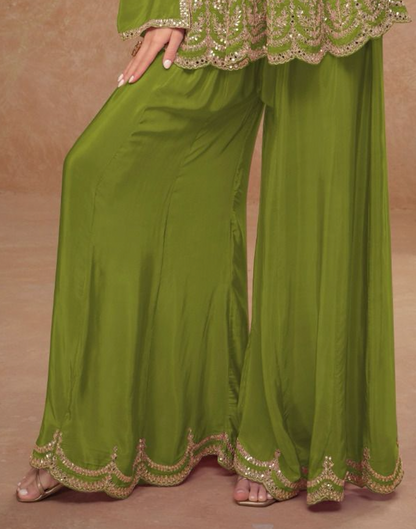 Matrut  | Bollywood Belle Green Palazzo Set