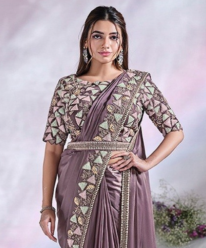 Matrut  | 1 min Saree Mauve Aura