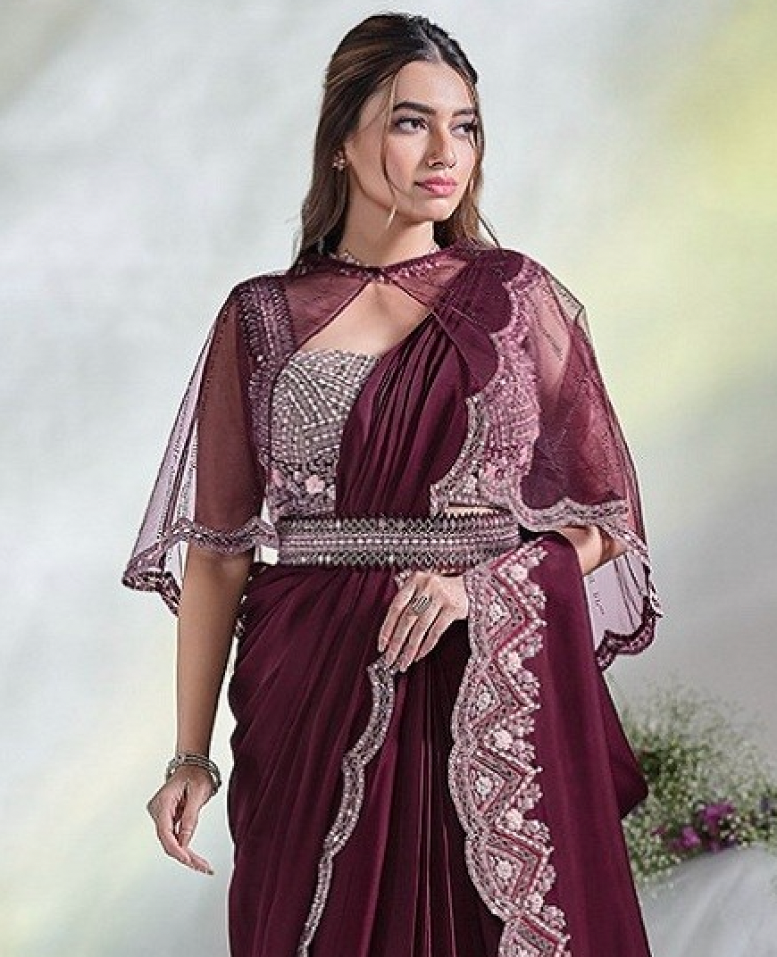 Matrut  | 1 min Saree Maroon Aura