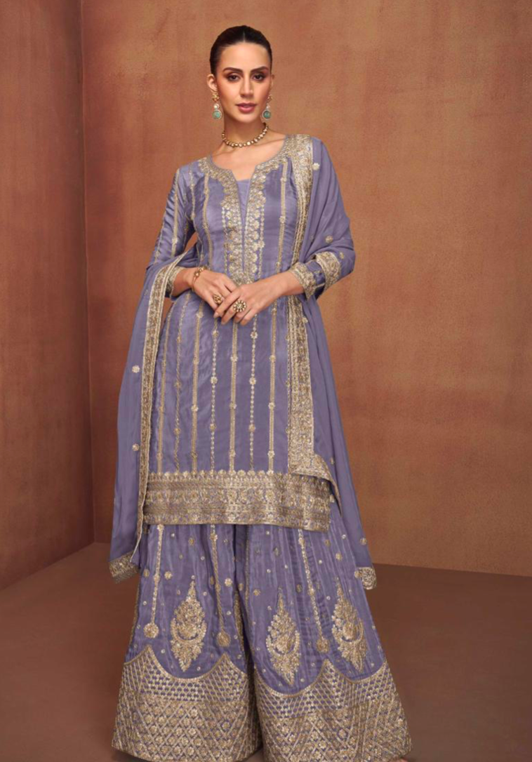 Matrut  | Luxe Eid Glow Lavender Color Suit