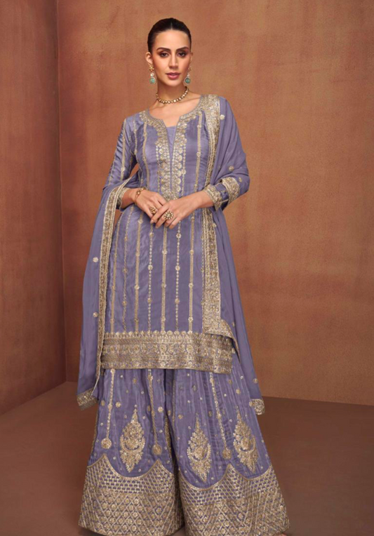 Matrut  | Luxe Eid Glow Lavender Color Suit