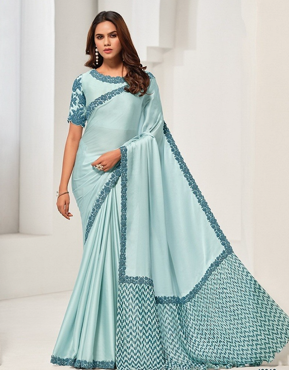 Matrut | Sonjiya Sky Blue Saree