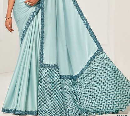 Matrut | Sonjiya Sky Blue Saree