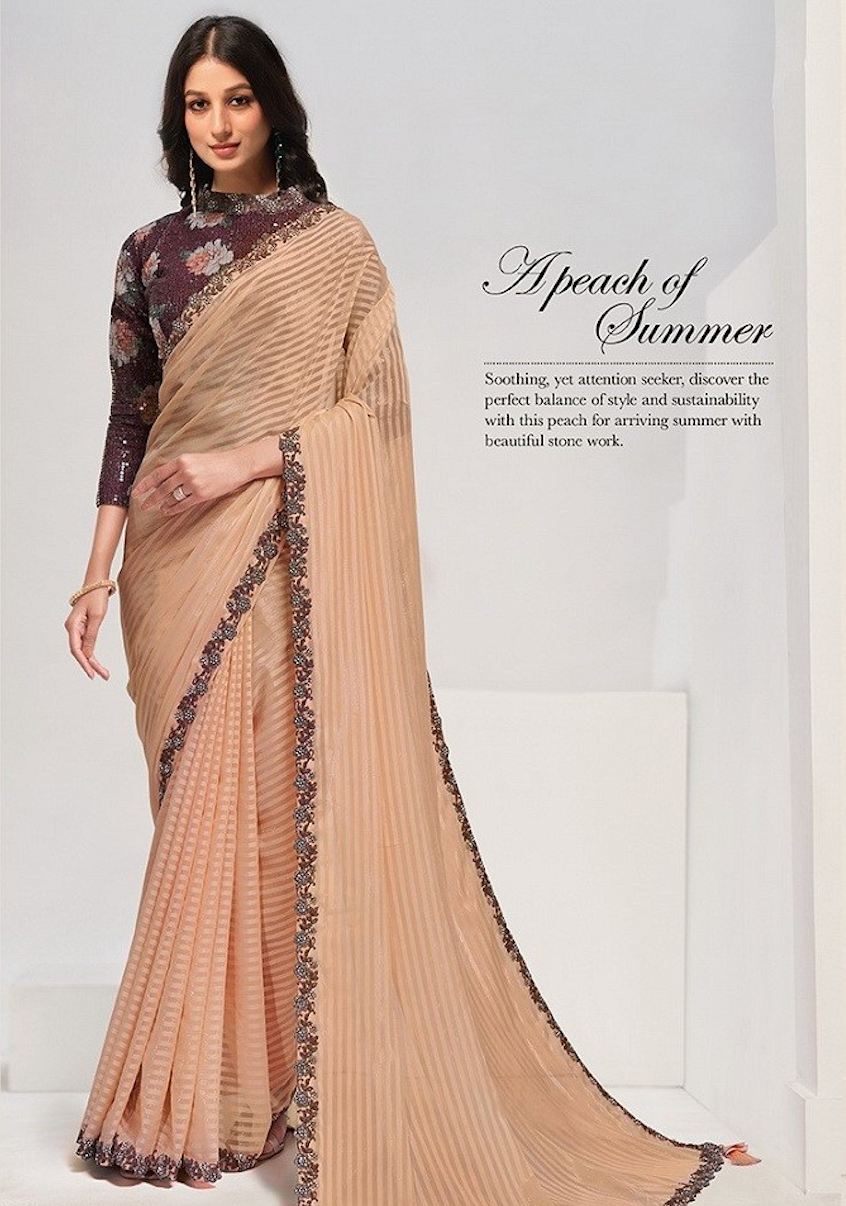 Matrut | Sonjiya Beige Saree