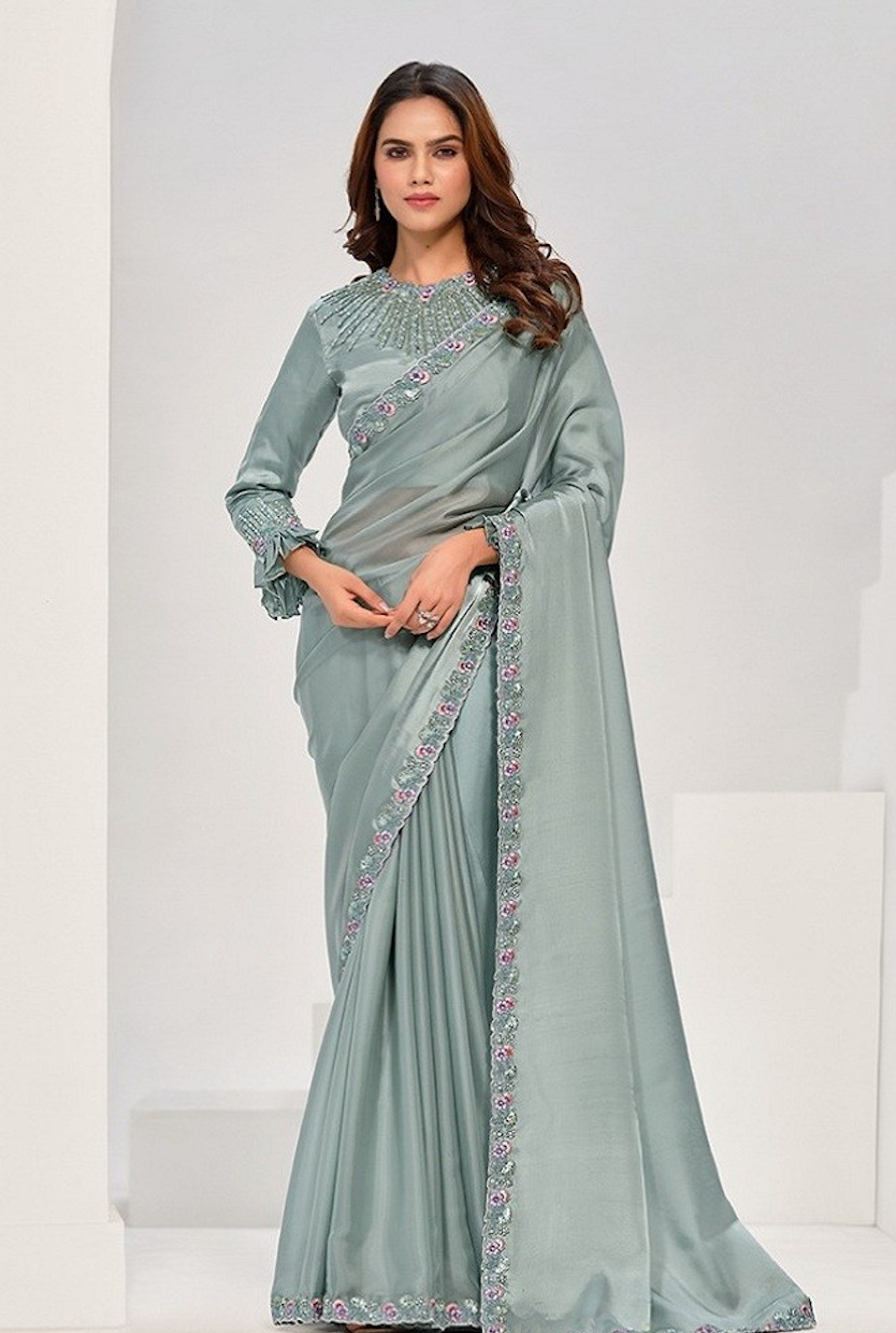 Matrut | Sonjiya Grey Saree