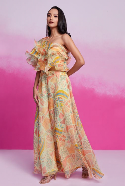 Matrut  |  Sumdress Floral Multicolor Palazzo Set