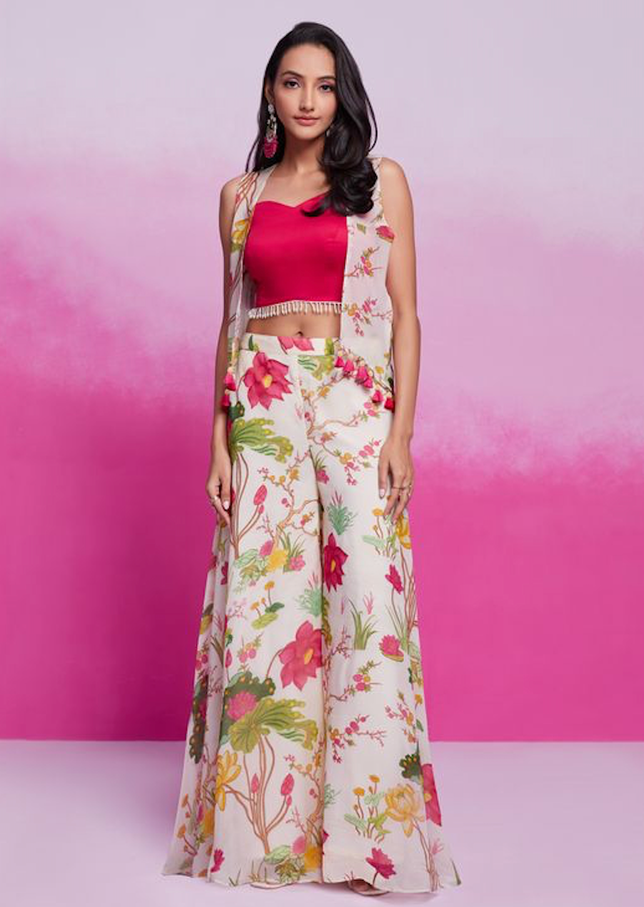 Matrut  |  Sumdress Floral Red Palazzo Set