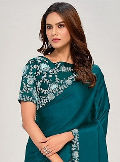 Matrut | Sonjiya Teal Blue Saree