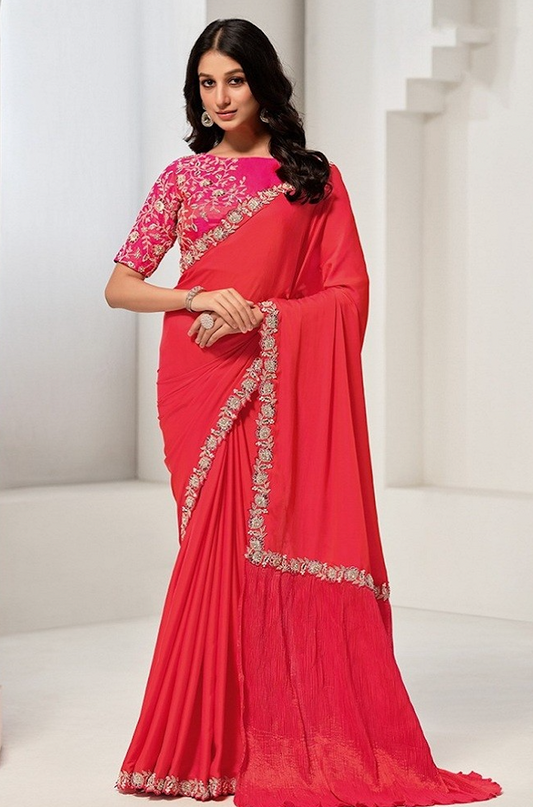 Matrut | Sonjiya Red Saree