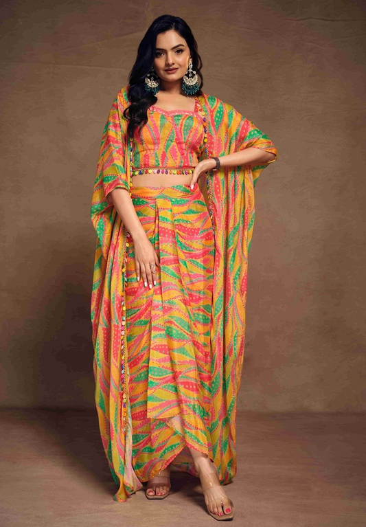 Matrut  |  Mehak Yellow Multicolor Trio Set