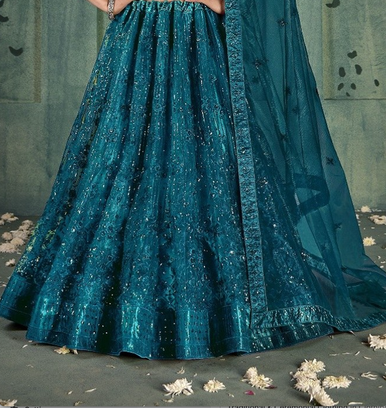 Matrut | Twilight Sparkle Teal Blue Lehenga Set