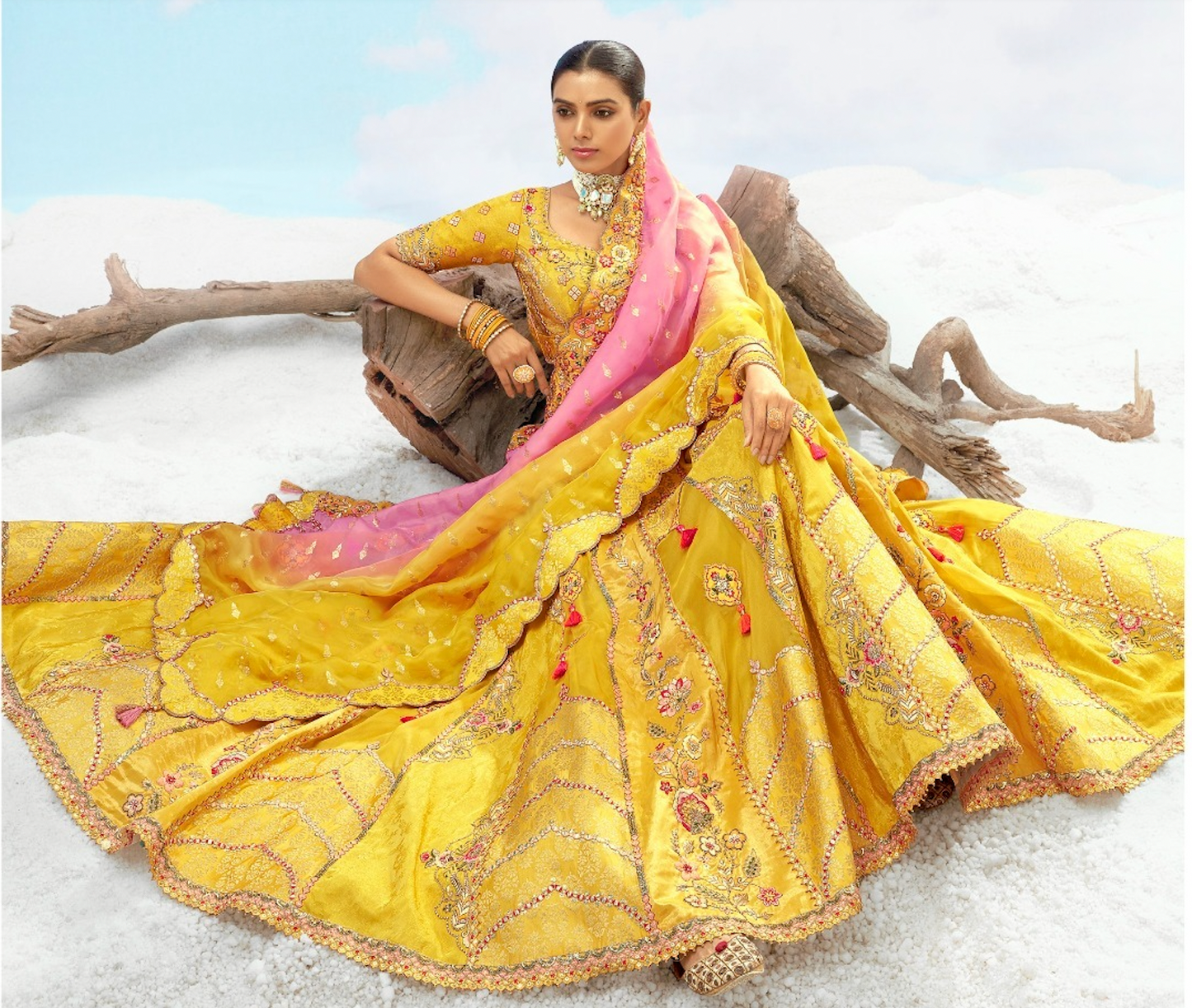 Matrut | Mithaas Yellow Lehenga Set