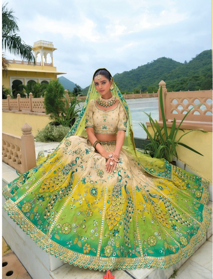 Matrut | Ehsaas Green Lehenga Set