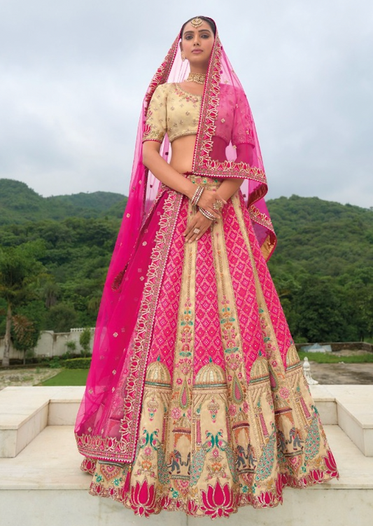 Matrut |  Ehsaas Rani Pink Lehenga Set