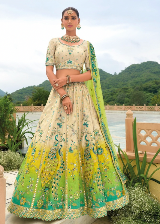Matrut | Ehsaas Green Lehenga Set