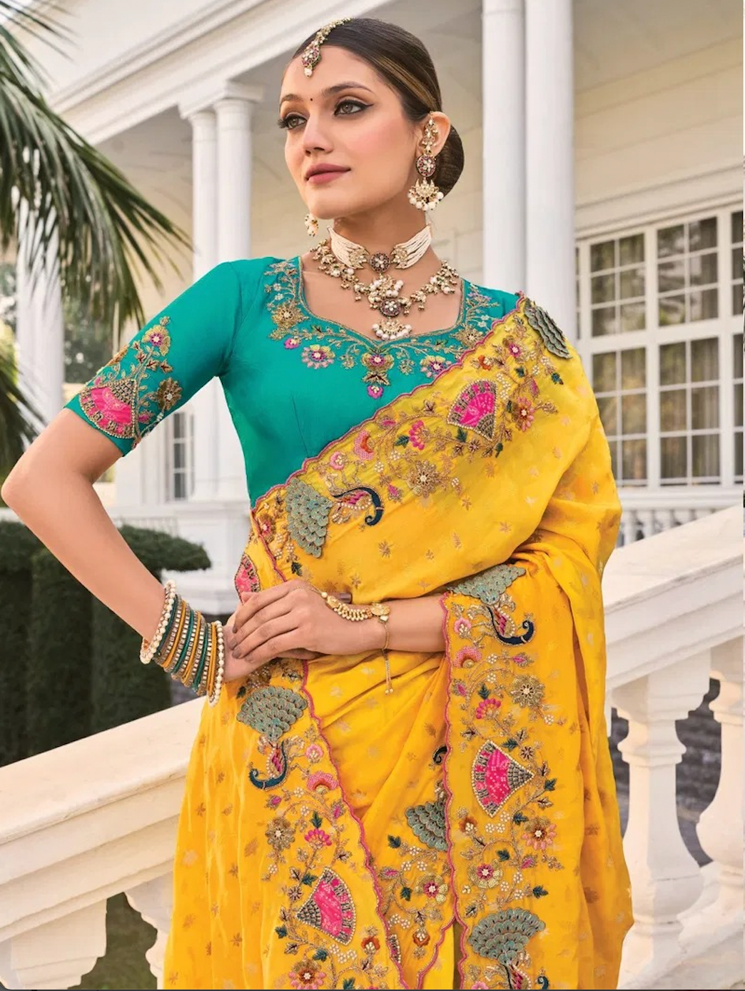 Matrut | Shahi Mijaz Yellow Saree