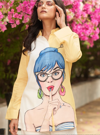Matrut | Pixel Couture Yellow Co-ord Set