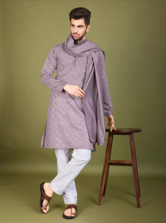 Matrut | Elysian Lavender Kurta Set