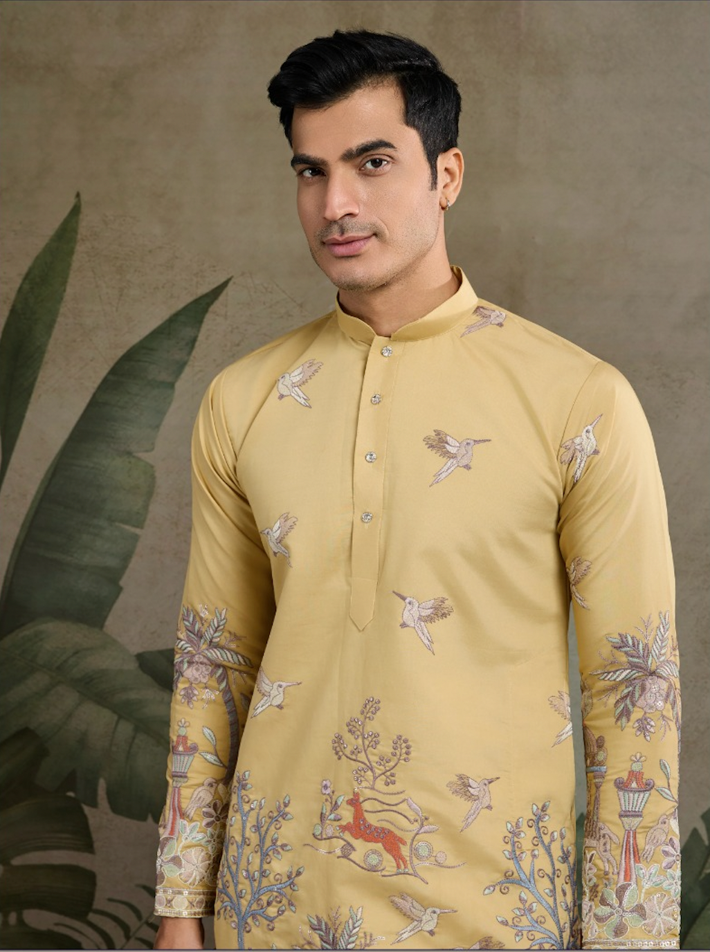 Matrut | Pixel Threads Yellow Kurta Set