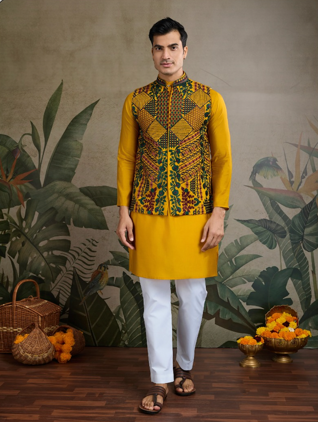 Matrut | Rajwadi Mustard Yellow Kurta Set