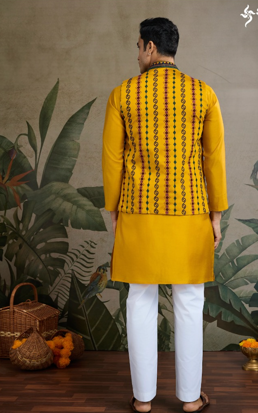 Matrut | Rajwadi Mustard Yellow Kurta Set
