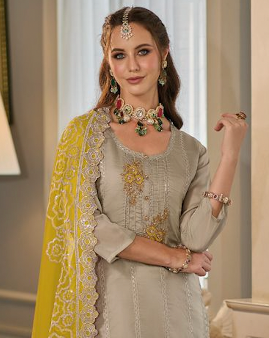 Matrut | Kahira Yellow Straight Suit