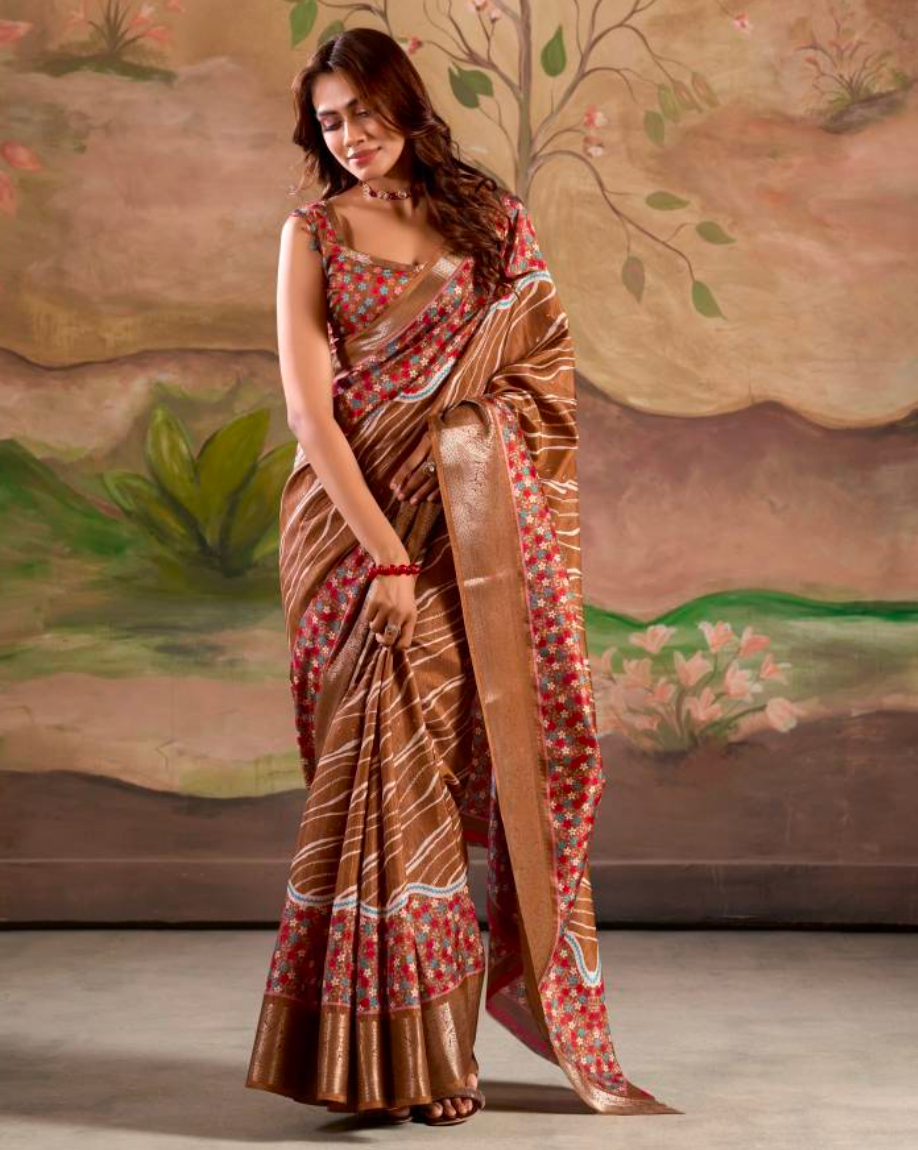 Matrut | Hazel Hues Brown Saree