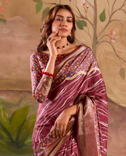 Matrut | Hazel Hues Maroon Saree