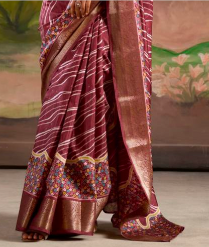 Matrut | Hazel Hues Maroon Saree