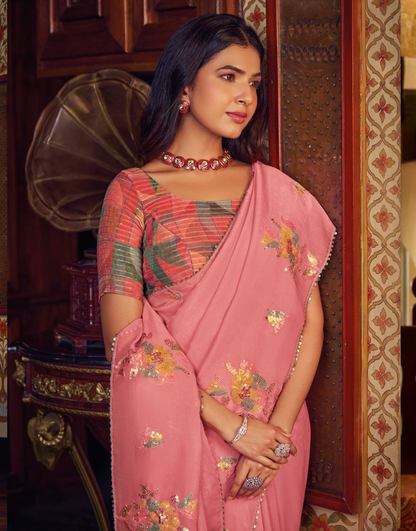Matrut | Lalala Pink Saree