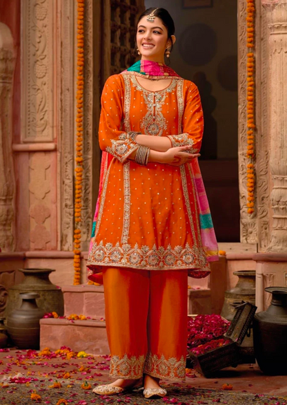 Matrut  | Gajari Orange Straight Suit