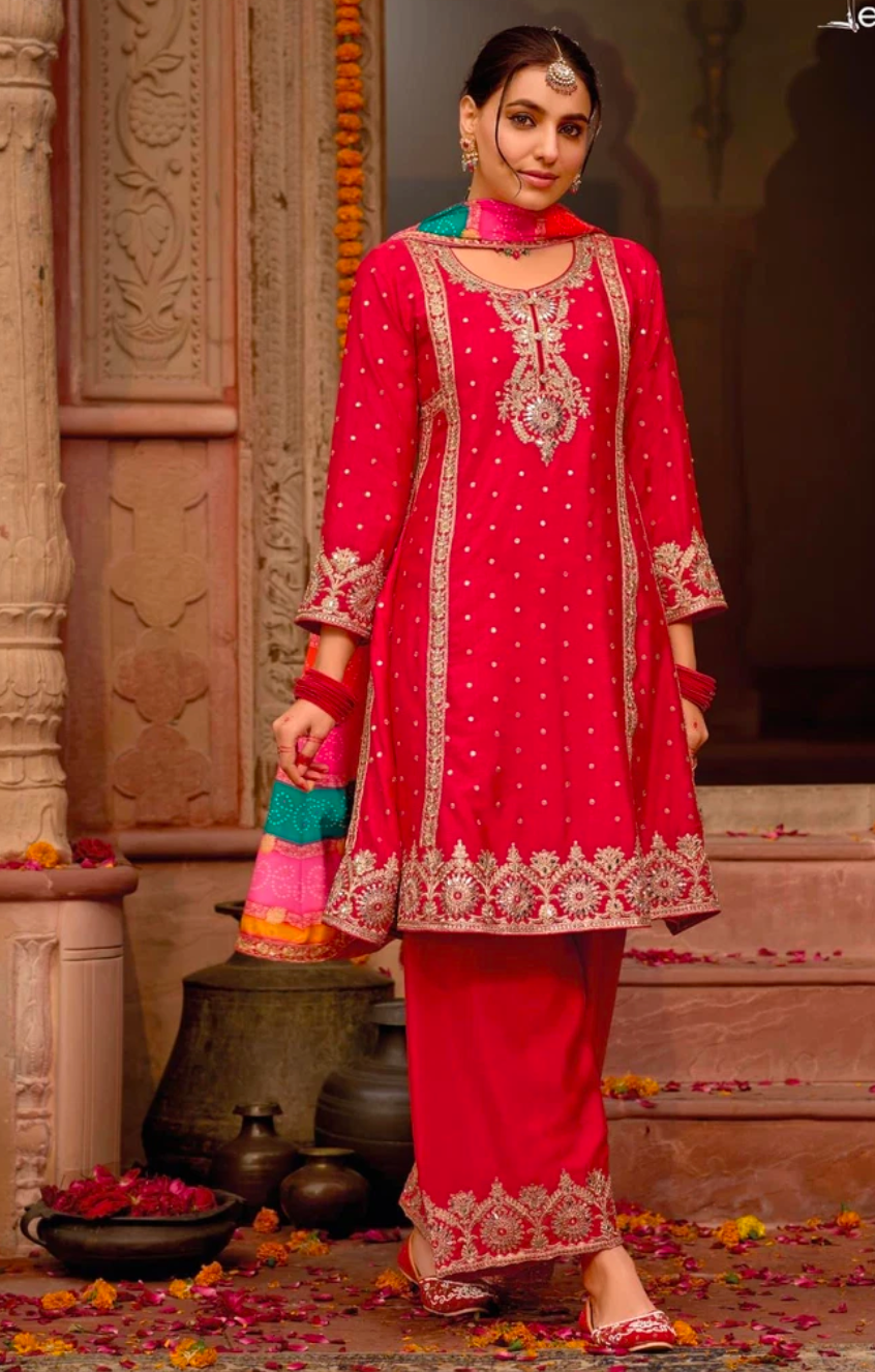 Matrut  | Gajari Red Straight Suit