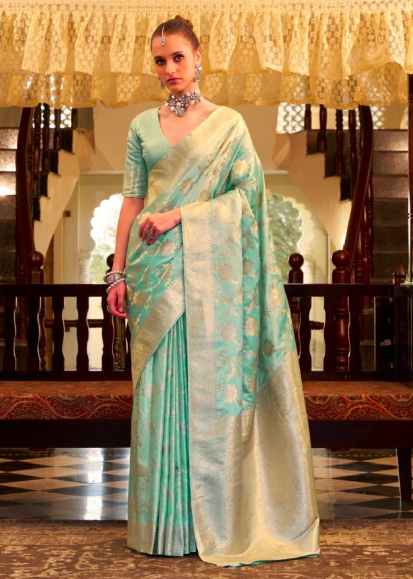 Matrut | Shella Sea Blue Saree