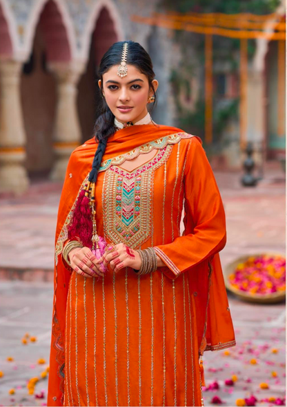 Matrut  | Sehnaaz Orange Sharara Suit
