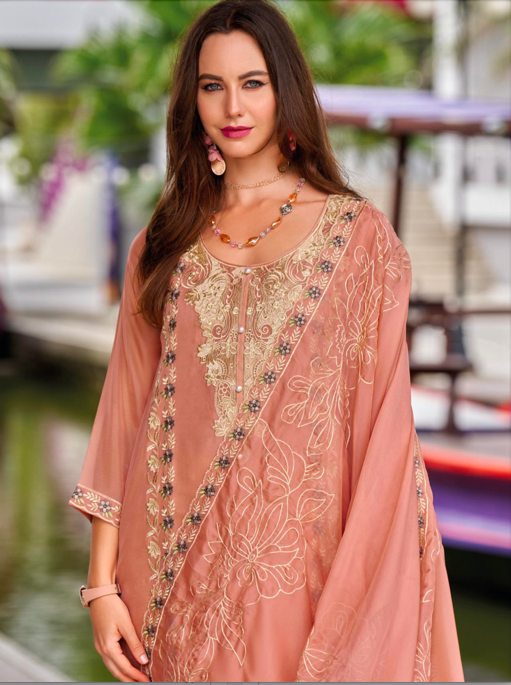 Matrut  | Silent Roar Peach Straight Suit