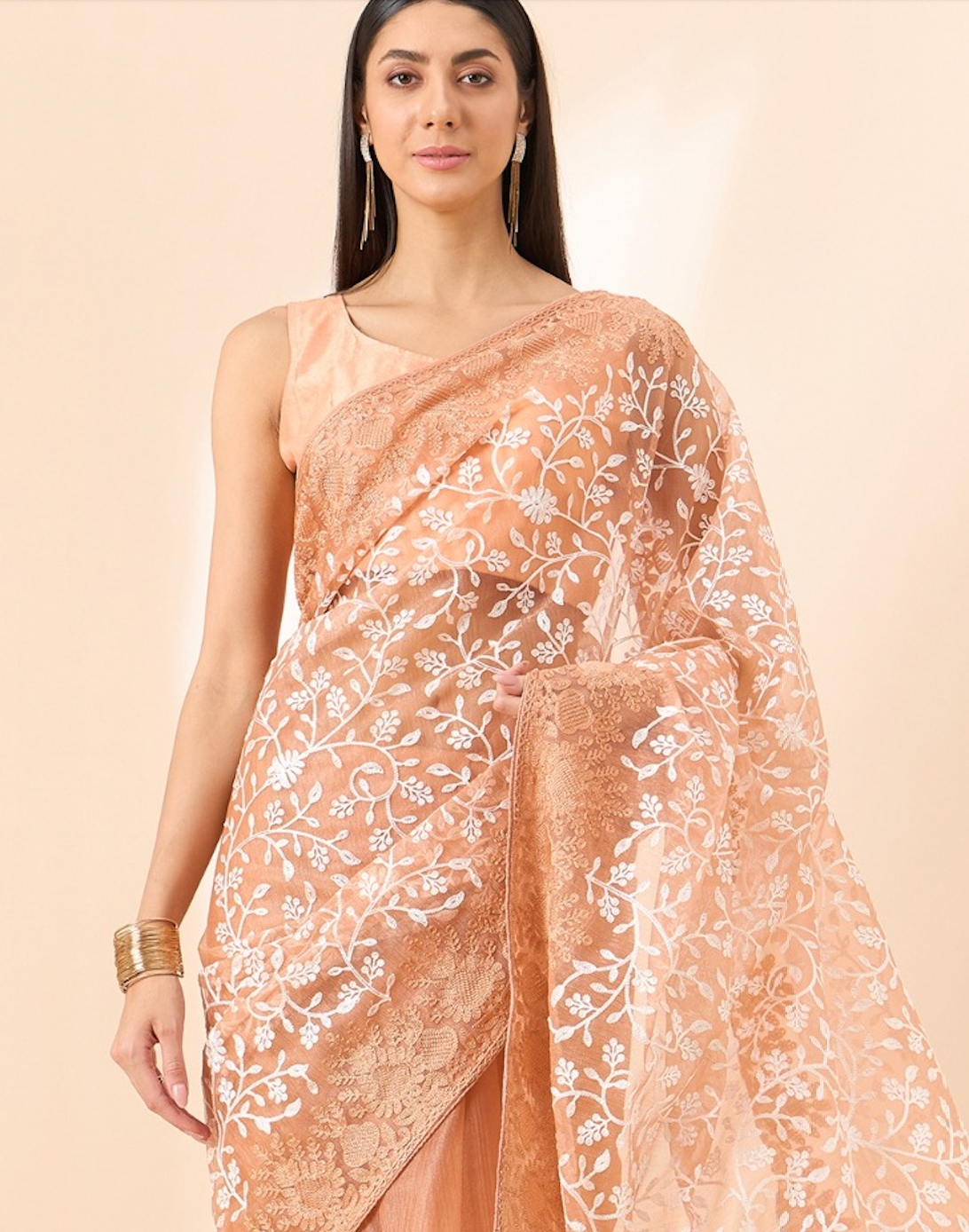 Matrut | Ziva Peach Saree