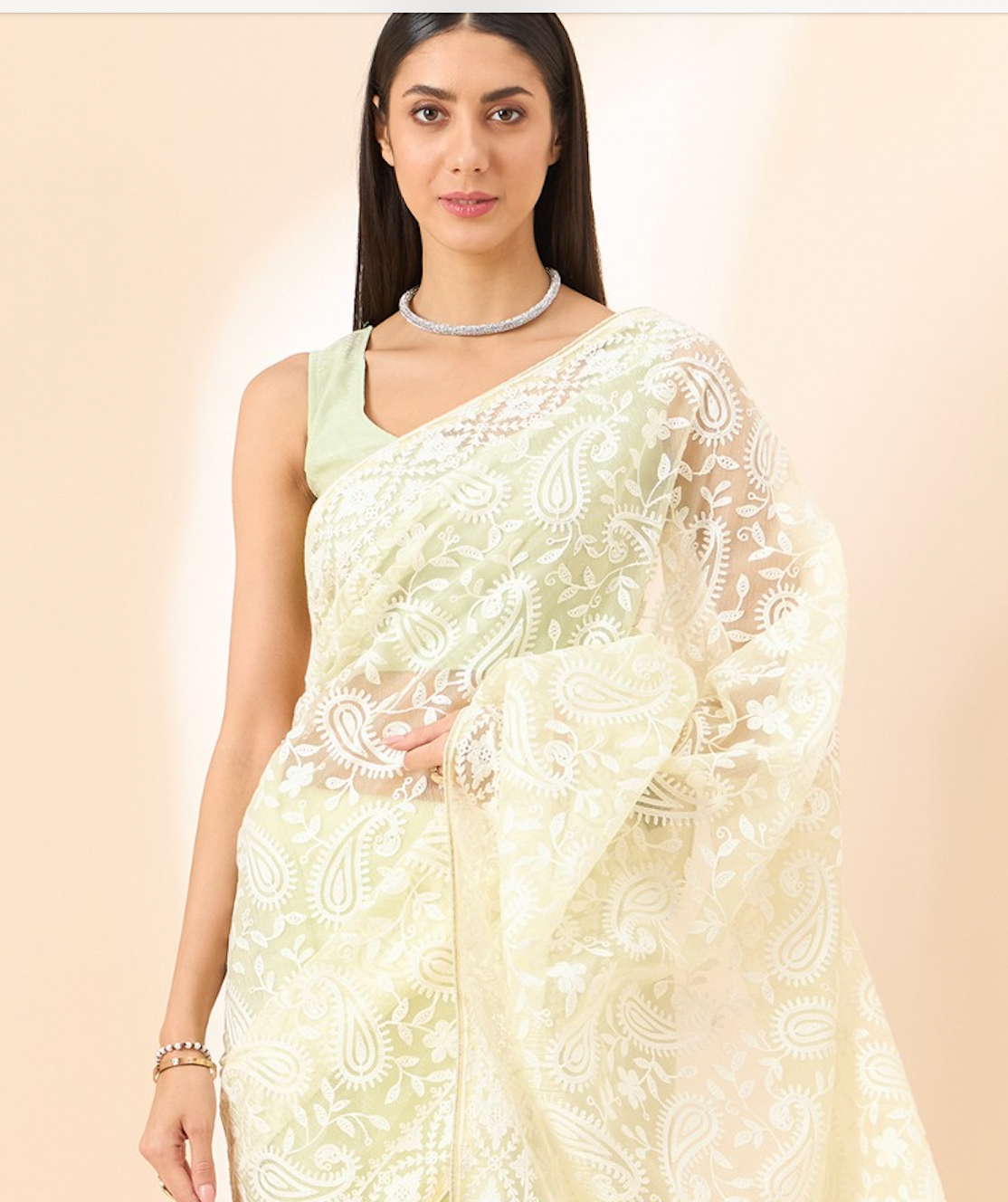Matrut | Taru Light Yellow Saree