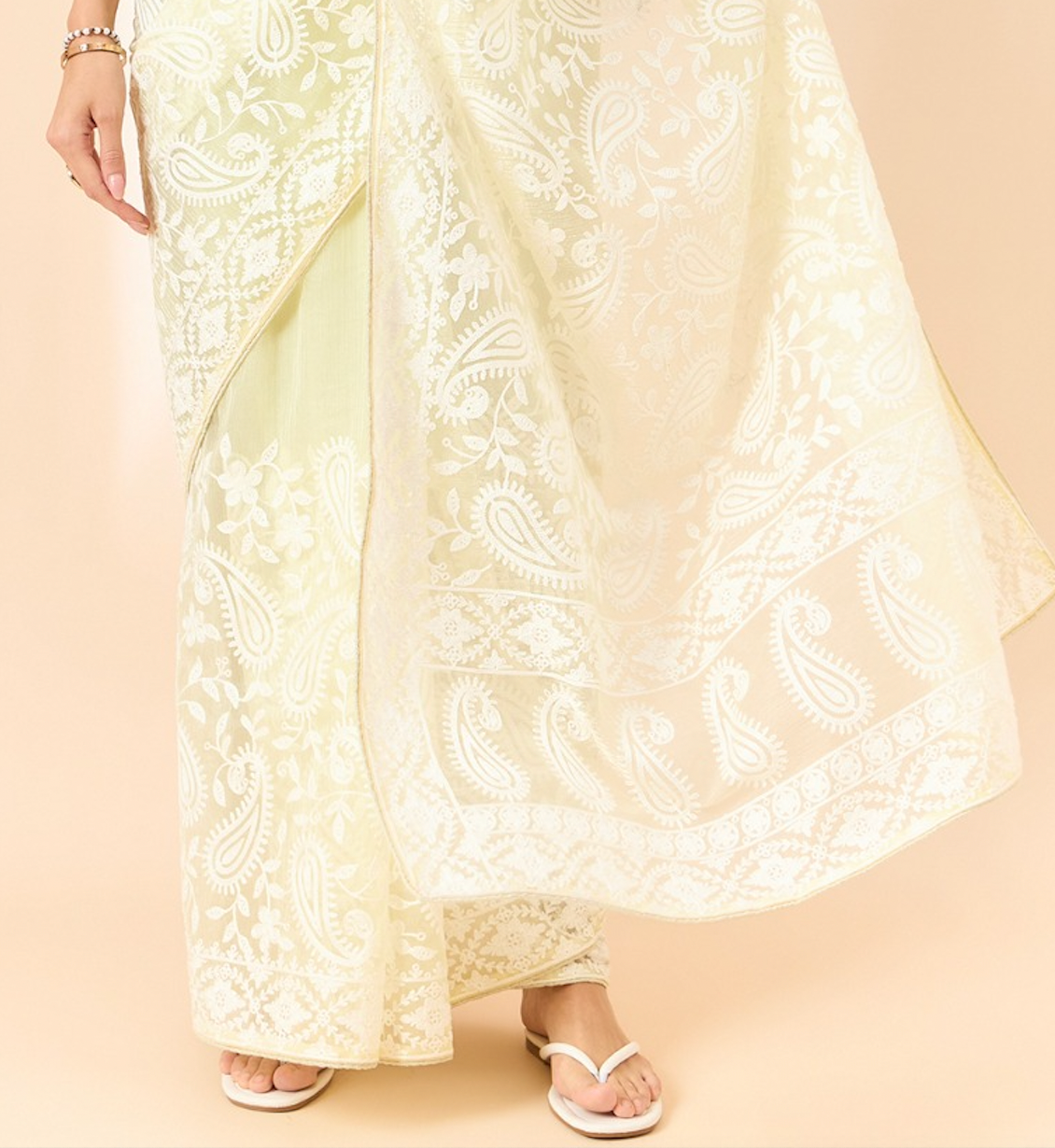 Matrut | Taru Light Yellow Saree