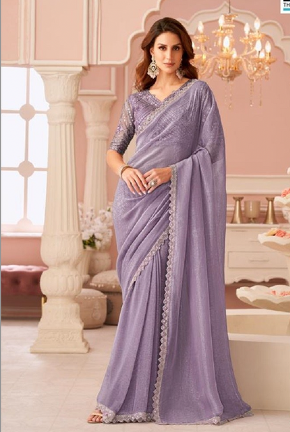 Matrut | Rouge Radiance Lavender Saree