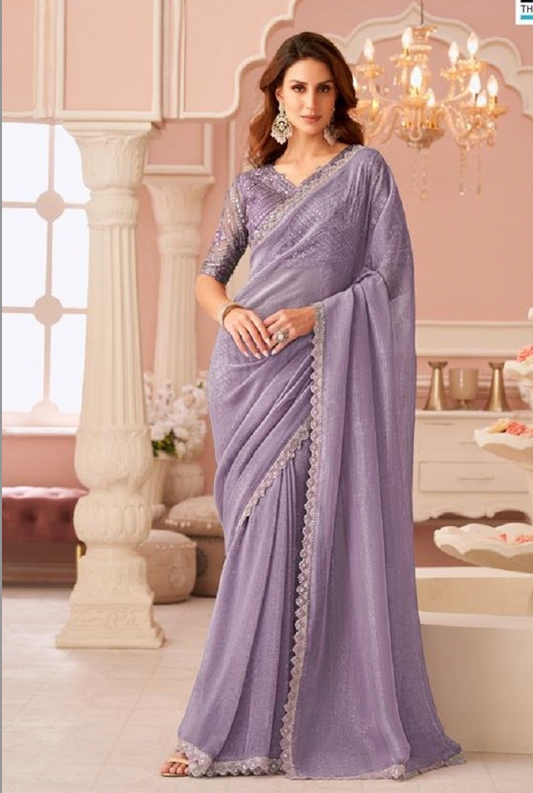 Matrut | Rouge Radiance Lavender Saree