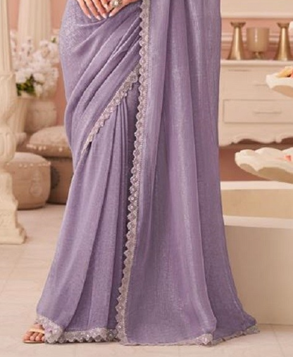 Matrut | Rouge Radiance Lavender Saree