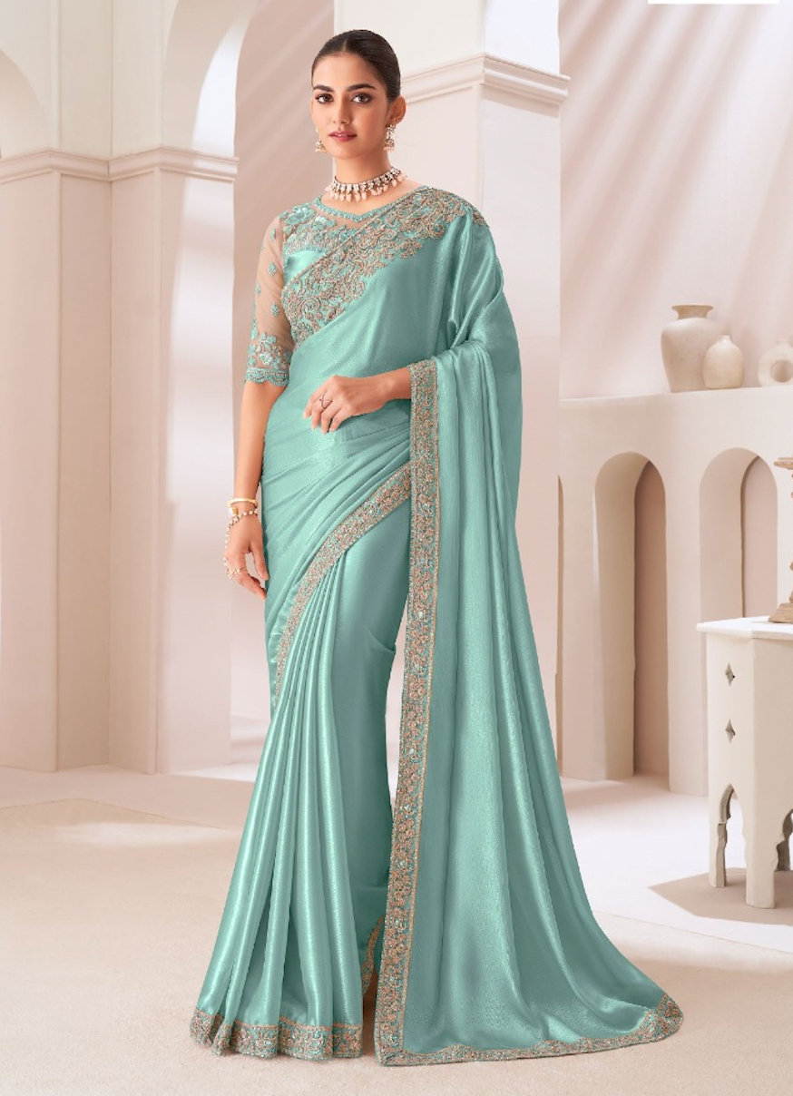 Matrut | Emar Radiance Sea Blue Saree