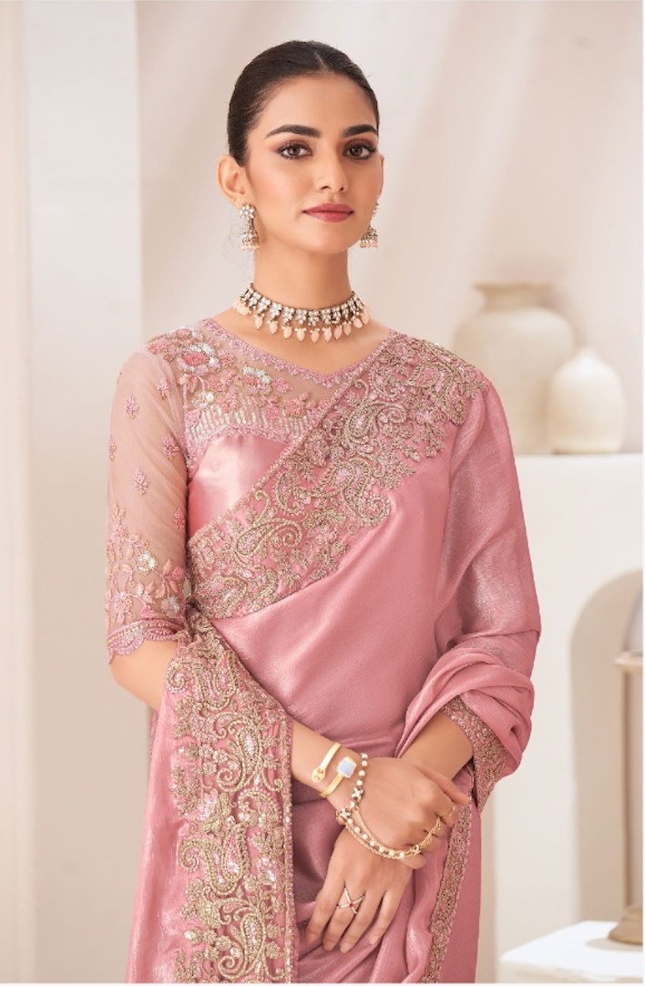 Matrut | Emar Radiance Pink Saree