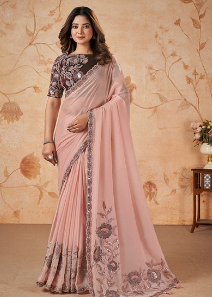 Matrut | Dolce Dip Light Peach Saree