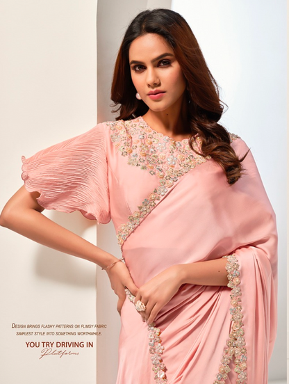 Matrut | Sonjiya Peach Saree