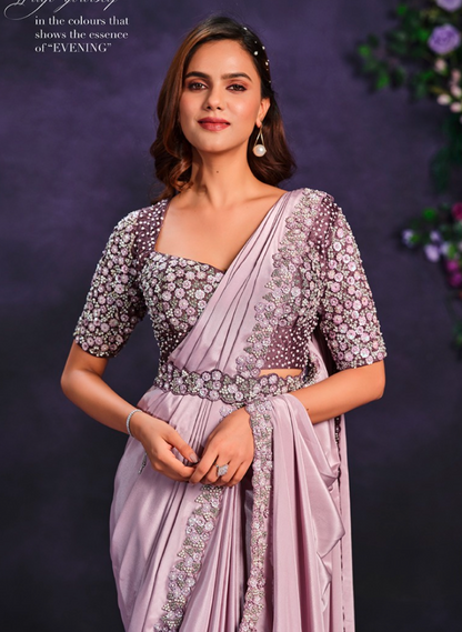 Matrut  | 1 min Saree Lavender Riona