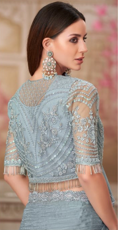 Matrut | Silver Screen Silver Grey Saree