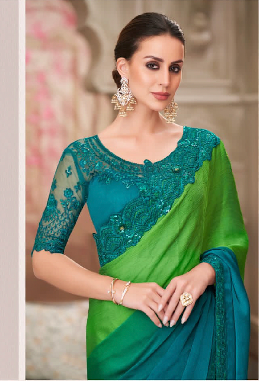 Matrut | Silver Screen Nycil Saree
