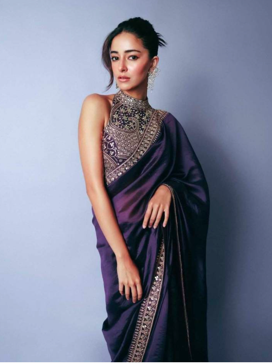 Matrut | Ananya Pandey Purple Saree