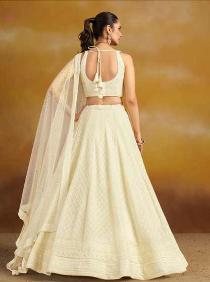 Matrut | Florance  White Lehenga